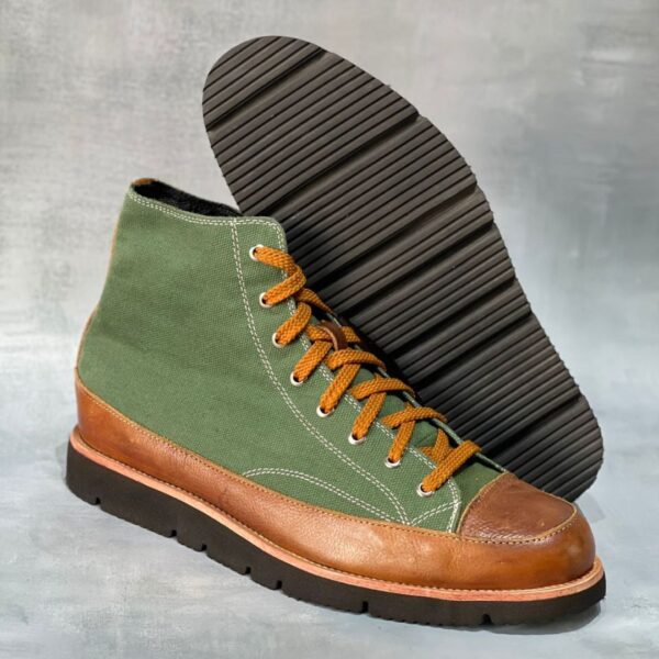 Canvas High-Top Boots