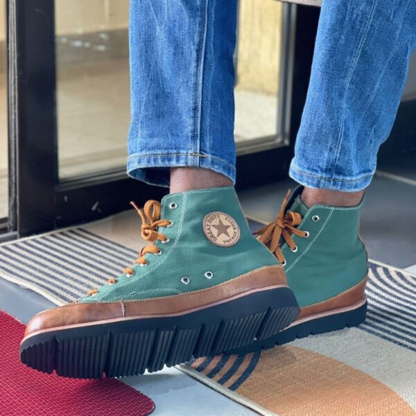 Canvas High-Top Boots