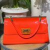 Orange Wetlook Ladies Shoulder Bag