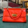 Orange Wetlook Ladies Shoulder Bag