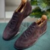 Corvani Chocolate Brown Suede Low Top Trainer