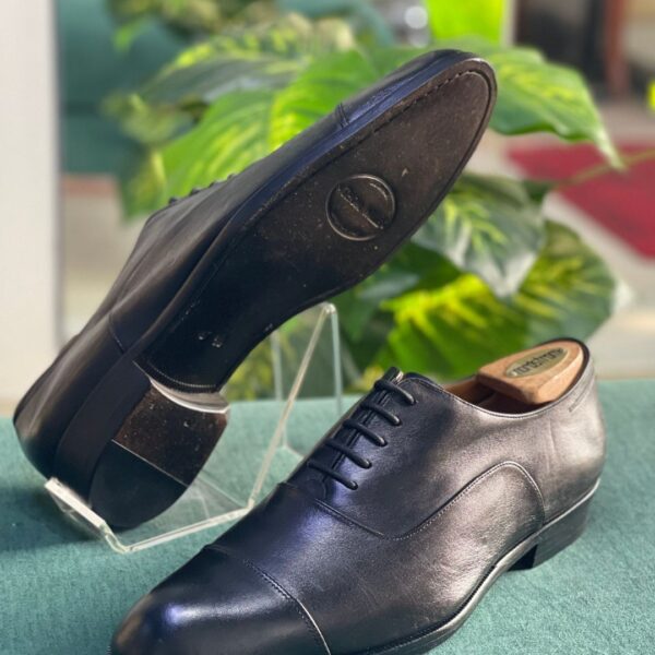 Thom Wills Black Oxford Toe cap Dress Shoes