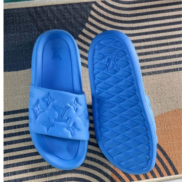 Louis Vuitton Blue Slides