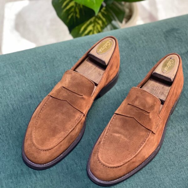 Suit Supply Suede Penny Loafers