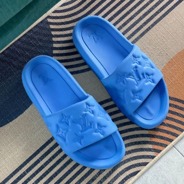 Louis Vuitton Blue Slides