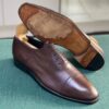 A.testoni Brown Oxford Captoe Shoes
