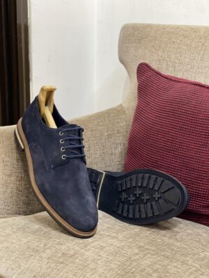 img_6983-2 Clarks Navy Suede derby shoes